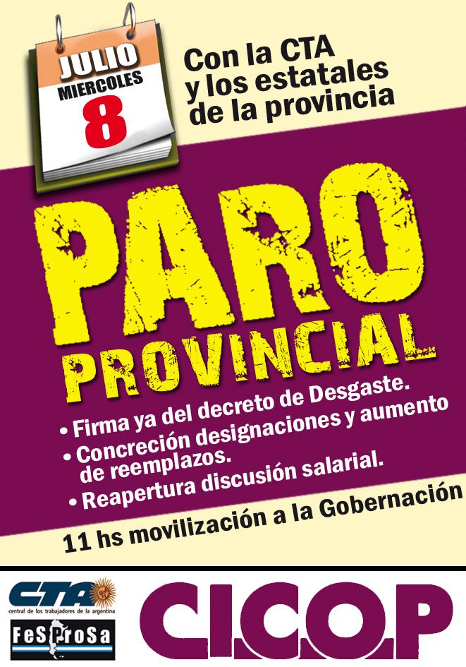 CIRCULAR Nº 27/2015 DEL CONSEJO DIRECTIVO PROVINCIAL DE CICOP ✓