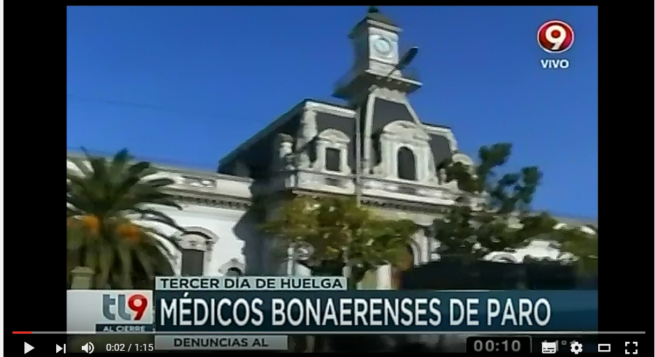 Médicos bonaerenses de paro