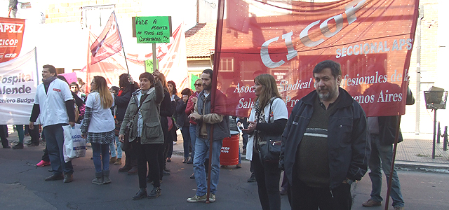 CICOP llevó su protesta al centro de Lomas de Zamora