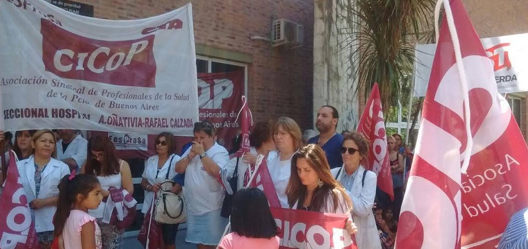 CICOP SE MOVILIZA FRENTE AL HOSPITAL DE WILDE