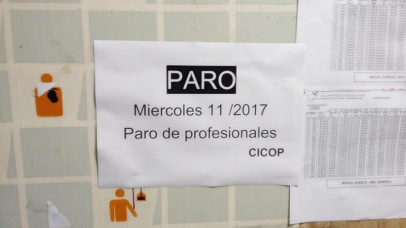 Los médicos de CICOP realizan un paro de 24 horas en todos los hospitales bonaerenses