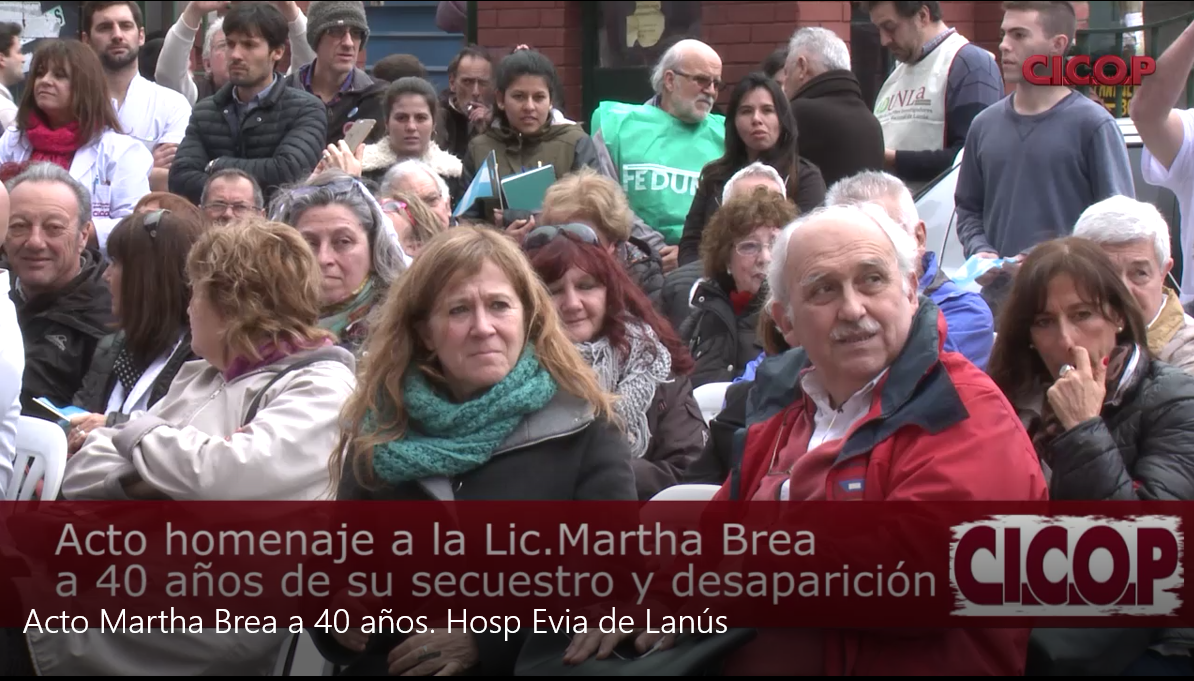 Hospital Evita de Lanús: Homenaje a Martha Brea