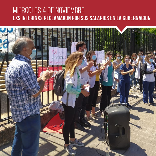 Lxs interinxs reclamaron por sus salarios en la Gobernación