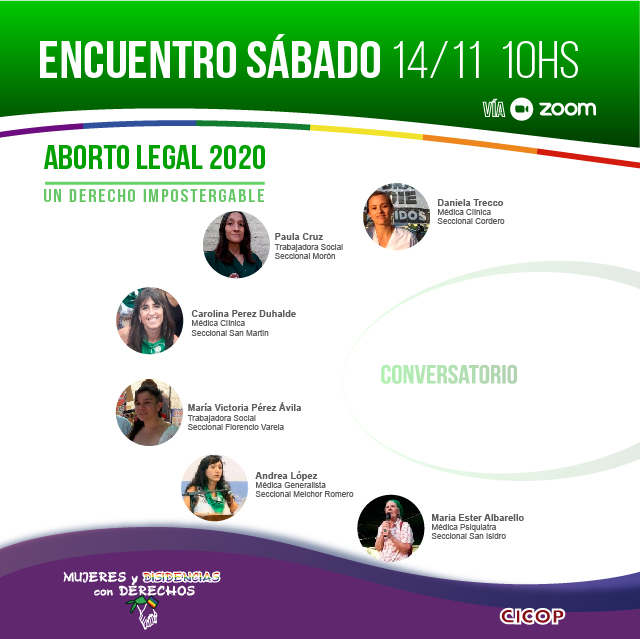 Encuentro 14/11: Aborto Legal 2020, un Derecho Impostergable