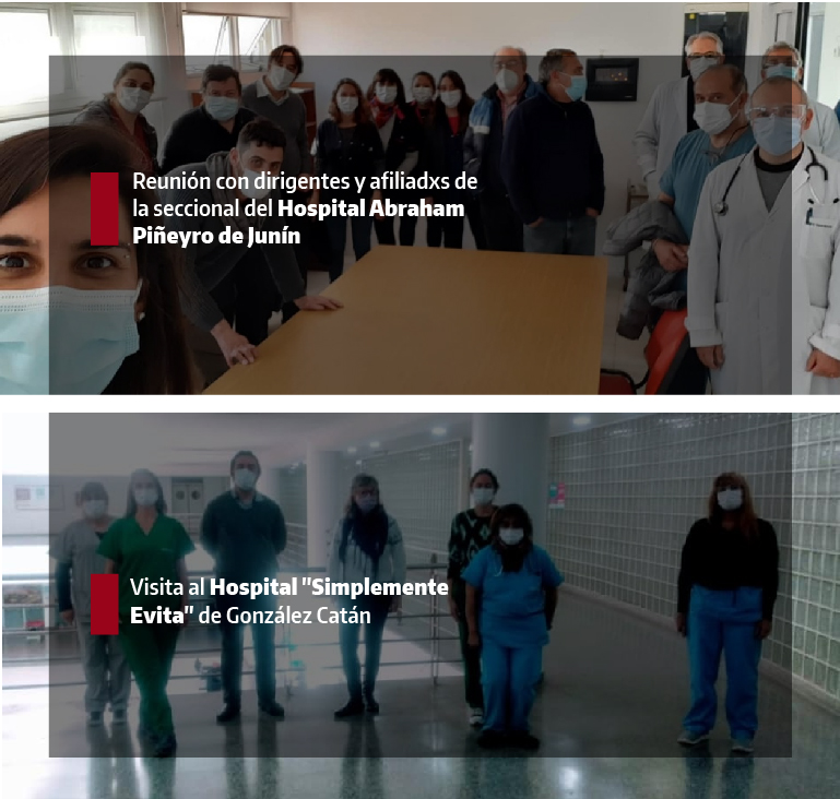 Recorridas por los Hospitales Abraham Piñeyro de Junín y Simplemente Evita de González Catán