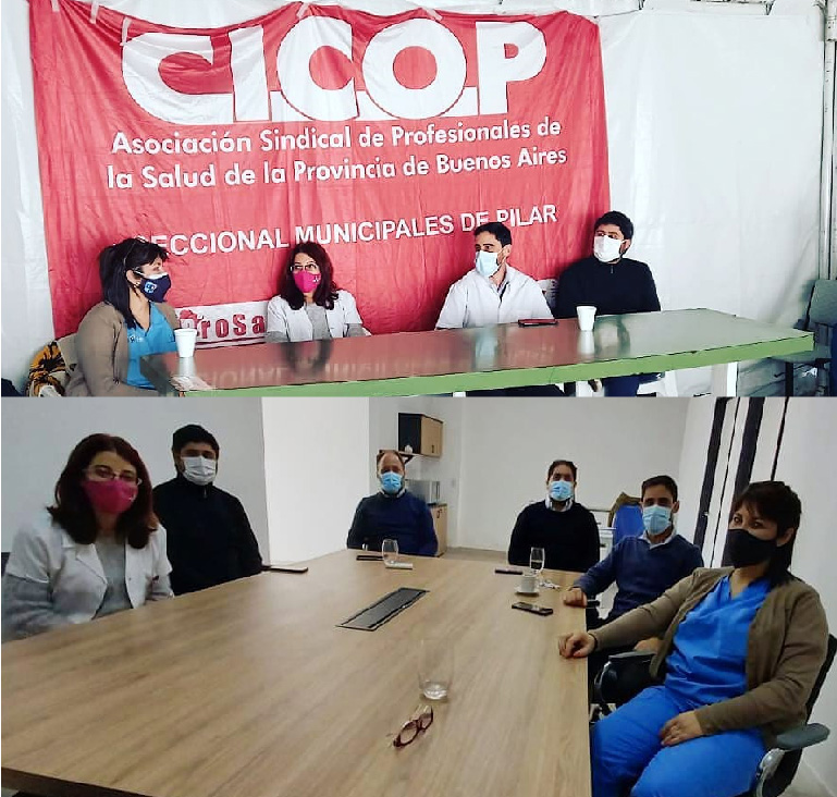 CICOP acordó con funcionarios de la Secretaría de Salud de Pilar poner en agenda los pases a planta del personal temporario y las recategorizaciones