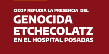 Repudio a la presencia del genocida Etchecolatz en el Hospital Posadas