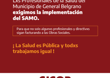La Seccional CICOP Municipales de General Belgrano alertó sobre la fuga de profesionales por cuestiones salariales