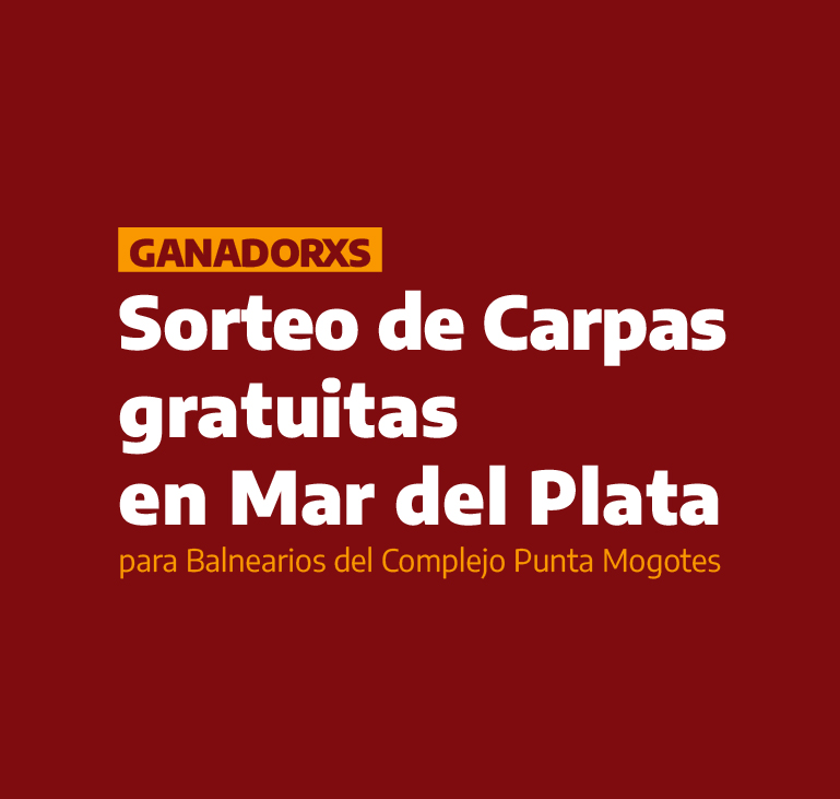 A través de la plataforma Sortea2, el viernes 17 de diciembre se llevó a cabo de manera totalmente aleatoria el Sorteo de Carpas gratuitas en Mar del Plata para Balnearios del Complejo Punta Mogotes.