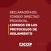 Comunicado de CICOP sobre la resoluciones del Ministerio de Salud provincial y del COFESA