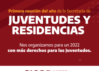 Se realizará la primera reunión del año de la Secretaría de Juventudes y Residencias 