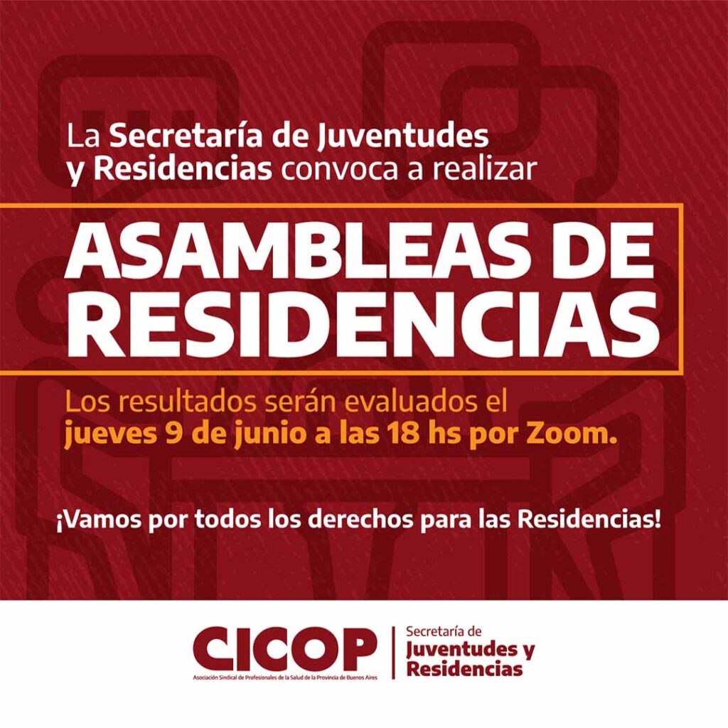 Con muy buena participación de residencias de toda la provincia, el día martes 31 de mayo se evaluaron los resultados de la última Mesa Técnica por un Nuevo Reglamento de Residentes. 