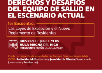 Comienza el Ciclo de Charlas: Derechos y Desafíos del Equipo de Salud en el escenario actual