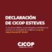 Declaración de CICOP Esteves