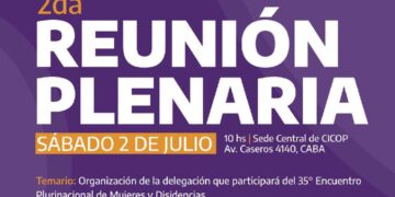 La Secretaría de Política Sindical de Géneros llevará a cabo su segunda reunión plenaria el próximo sábado 2 de julio