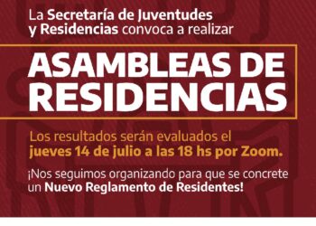 La Secretaría de Juventudes y Residencias convoca a Asambleas de Residencias