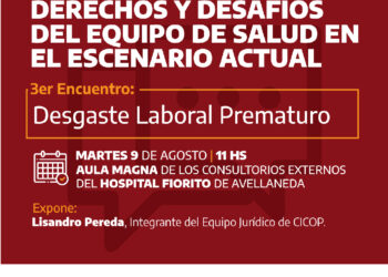 Continúa el Ciclo de Charlas “Derechos y Desafíos del Equipo de Salud en el escenario actual”