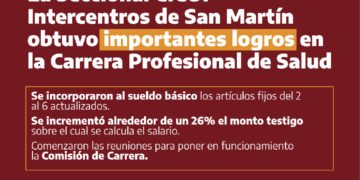 La Seccional CICOP Intercentros de San Martín celebró importantes logros en la Carrera Profesional de Salud