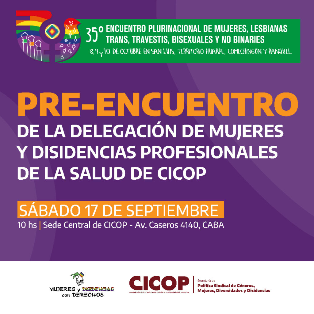 Pre Encuentro de la Delegación de CICOP en el 35° Encuentro Plurinacional de Mujeres y Disidencias