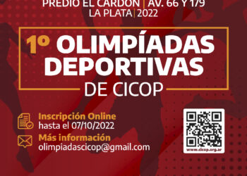 El viernes 7 de octubre concluyen las inscripciones para participar de las Primeras Olimpíadas Deportivas de CICOP