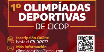 El viernes 7 de octubre concluyen las inscripciones para participar de las Primeras Olimpíadas Deportivas de CICOP