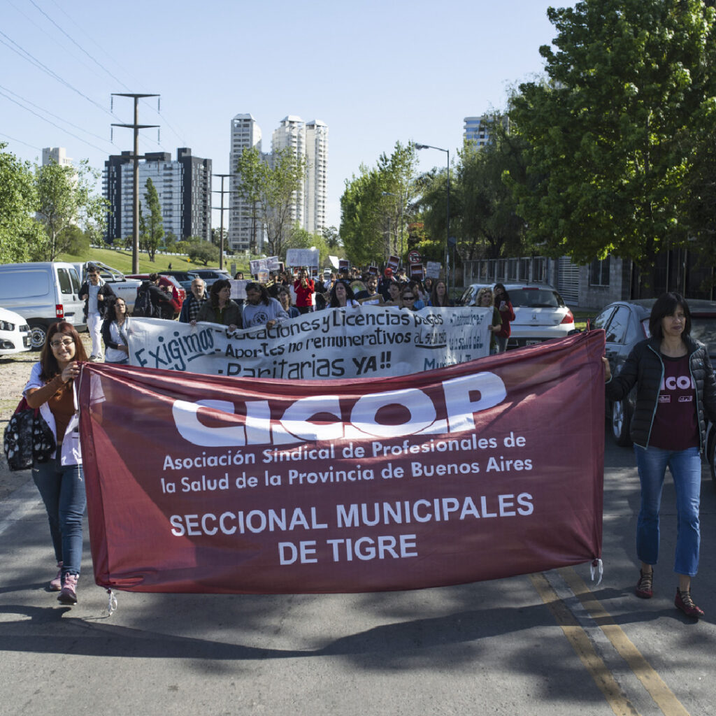 Importante Jornada de Lucha y Movilización de lxs Trabajadorxs de la Salud de Tigre