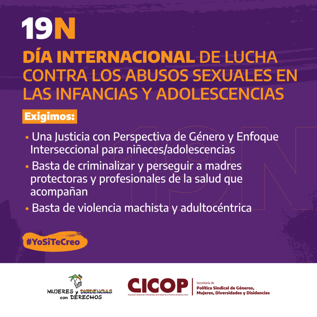 19N: Día Internacional de Lucha contra los Abusos Sexuales en las Infancias y Adolescencias
