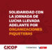 Solidaridad con la Jornada de Lucha llevada adelante por organizaciones piqueteras
