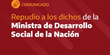 Repudio a los dichos de la Ministra de Desarrollo Social de la Nación