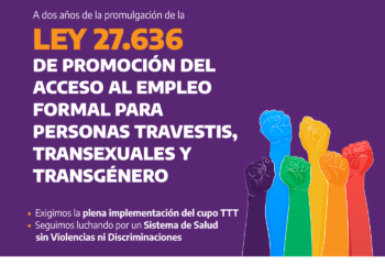Dos años de la promulgación de la Ley de Cupo e Inclusión Laboral Travesti-Trans