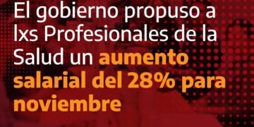 El gobierno propuso a lxs Profesionales de la Salud un aumento salarial del 28% para noviembre