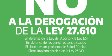 No a la derogación de la Ley 27.610 