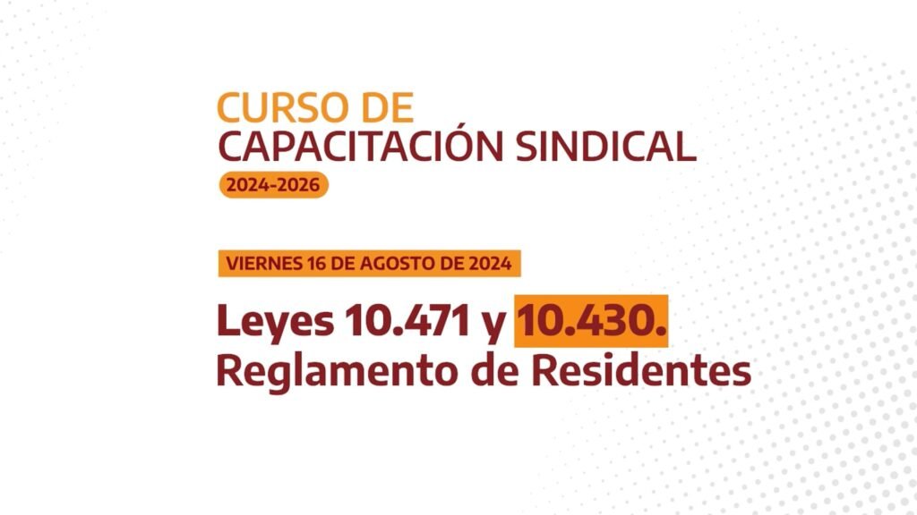 Capacitación Ley 10.430 | 16.08.24