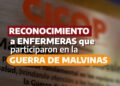 Reconocimiento a Enfermeras de Malvinas