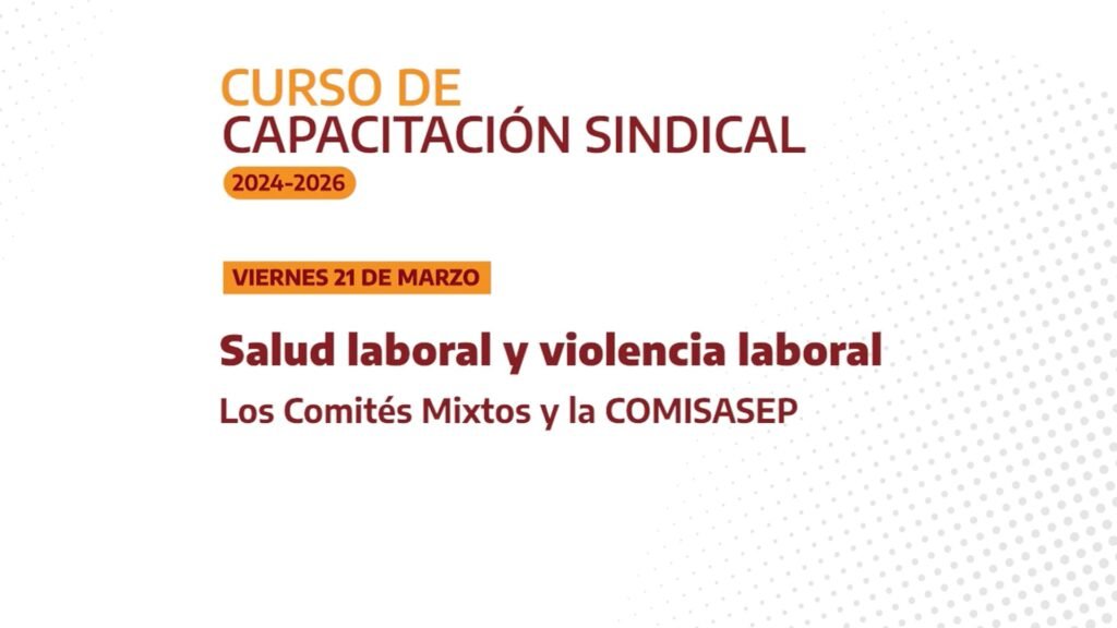 Salud laboral y violencia laboral Los Comités Mixtos y la COMISASEP | 21.03.25