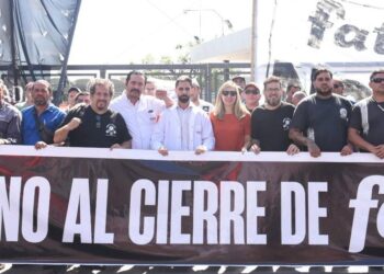 FESINTRAS y CICOP llevaron su apoyo a lxs trabajadorxs de FATE