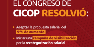 El Congreso de CICOP aceptó la propuesta salarial